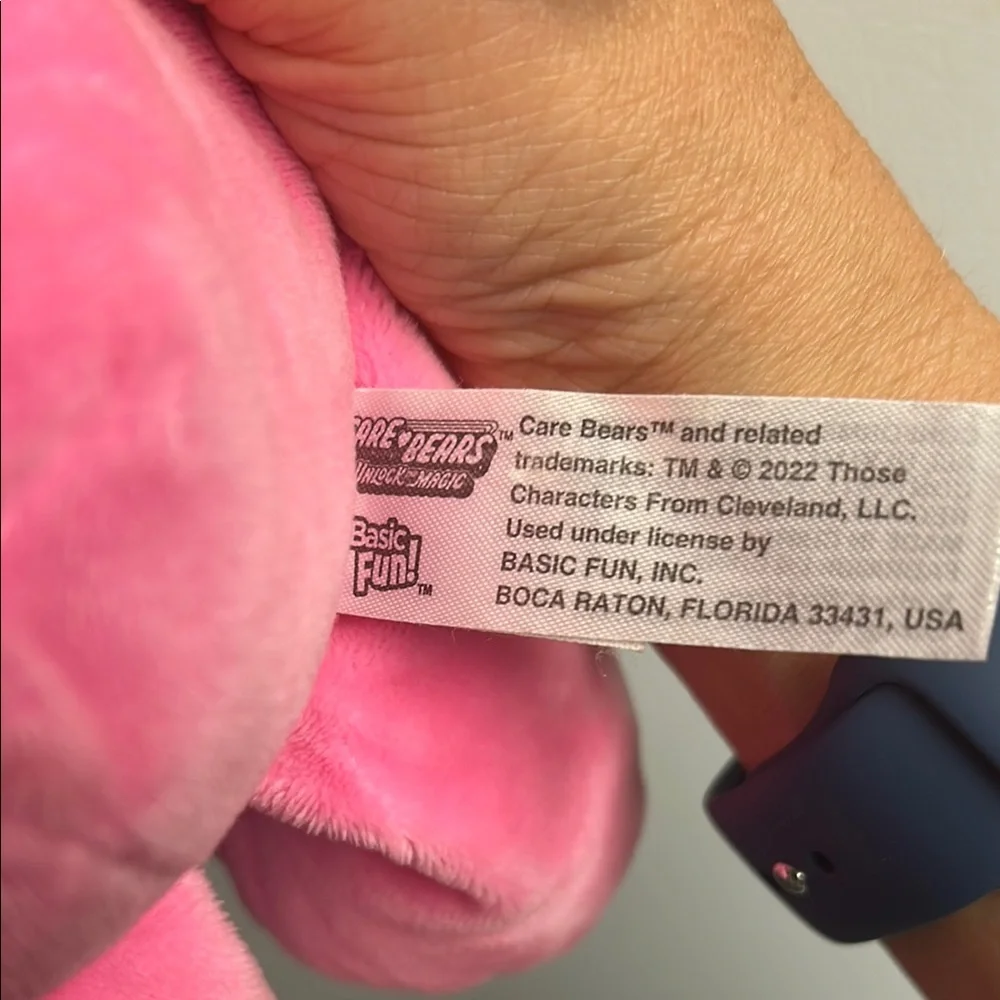 Care Bears Cheer Bear Plush - Pink with Rainbow Belly